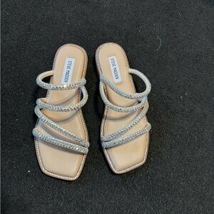 Steve Madden Women's Glittering Silver Sandals